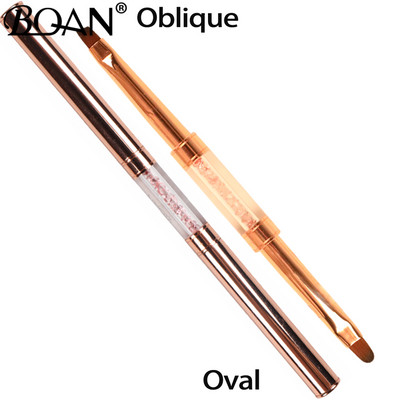 BQAN Gold Rose Double Head Liner Nagų šepetėlis Crystal Drawing Gel Brush Painting Brush Pen Gel Polish Crystal Nail Art Manikiūras