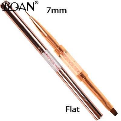 BQAN Gold Rose Double Head Liner Nagų šepetėlis Crystal Drawing Gel Brush Painting Brush Pen Gel Polish Crystal Nail Art Manikiūras
