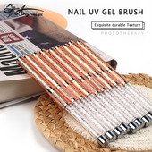 ANGNYA Nail Art strasszos akril folyékony púder faragás UV gél hosszabbító építő francia virág festő bélés ecset 7/9/11mm