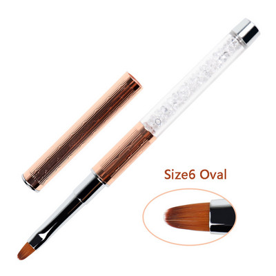 ANGNYA Nail Art strasszos akril folyékony púder faragás UV gél hosszabbító építő francia virág festő bélés ecset 7/9/11mm