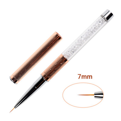 ANGNYA Nail Art strasszos akril folyékony púder faragás UV gél hosszabbító építő francia virág festő bélés ecset 7/9/11mm