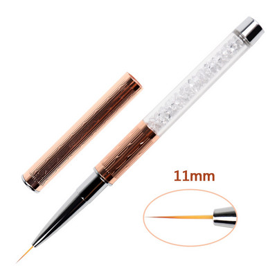ANGNYA Nail Art strasszos akril folyékony púder faragás UV gél hosszabbító építő francia virág festő bélés ecset 7/9/11mm