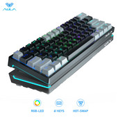 AULA F3261 RGB USB Mini mehanička tipkovnica za igranje Tri vrste prekidača sa 61 tipkom Ožičeni odvojivi kabel, prenosiv za putovanja