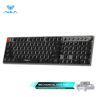 AULAF2090 bežična mehanička tipkovnica tanka 104 tipke Bluetooth5.0/Type-c za stolno prijenosno računalo iPad korejska hebrejska engleska tipkovnica