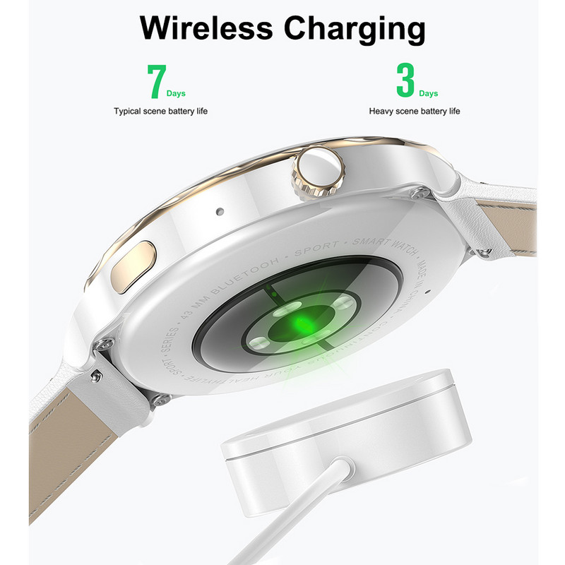 PLUMZONG Bluetooth Call Smart Watch 2022 Ρολόγια ασύρματης φόρτισης 390*390 ανάλυσης Γυναικείο βραχιόλι γυμναστικής Προσαρμοσμένη όψη ρολογιού