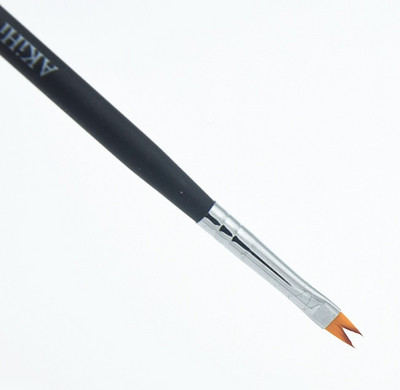 AKiHi Hold alakú ecsetek sapkával UV géllel French Pen Gradient Lakk Köröm Virág Festés Rajz Művészet Design
