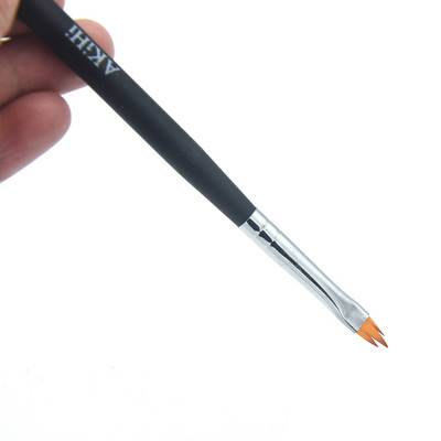 AKiHi Hold alakú ecsetek sapkával UV géllel French Pen Gradient Lakk Köröm Virág Festés Rajz Művészet Design