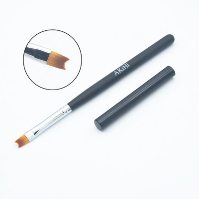 AKiHi Hold alakú ecsetek sapkával UV géllel French Pen Gradient Lakk Köröm Virág Festés Rajz Művészet Design