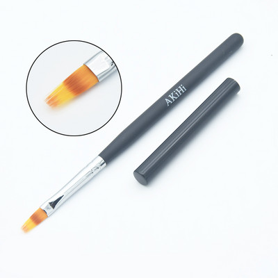 AKiHi Hold alakú ecsetek sapkával UV géllel French Pen Gradient Lakk Köröm Virág Festés Rajz Művészet Design