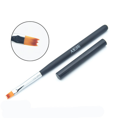 AKiHi Hold alakú ecsetek sapkával UV géllel French Pen Gradient Lakk Köröm Virág Festés Rajz Művészet Design