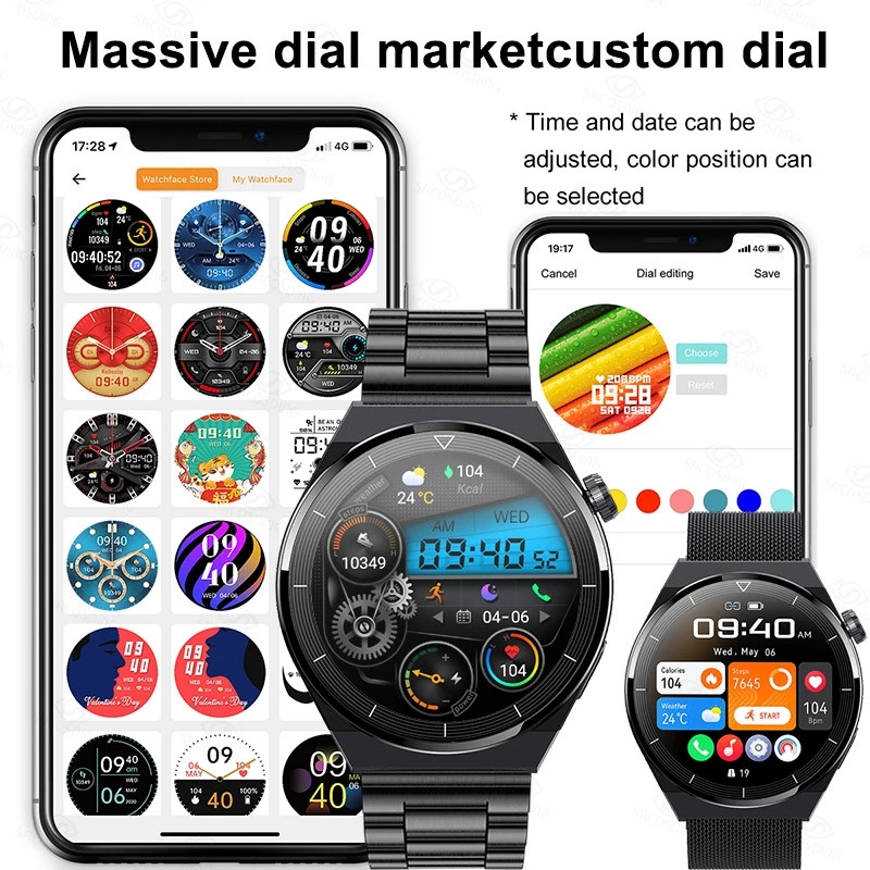 NFC Smart Watch Men GT3 Pro AMOLED 390*390 HD Screen Heart Rate Bluetooth Κλήση IP68 Αδιάβροχο SmartWatch για Huawei Xiaomi 2023