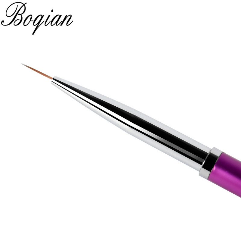 BQAN 7/9mm lila körömkefe köröm propilén pigment festő ecsetek Nail Arts 3D virágtoll eszközök kupakkal