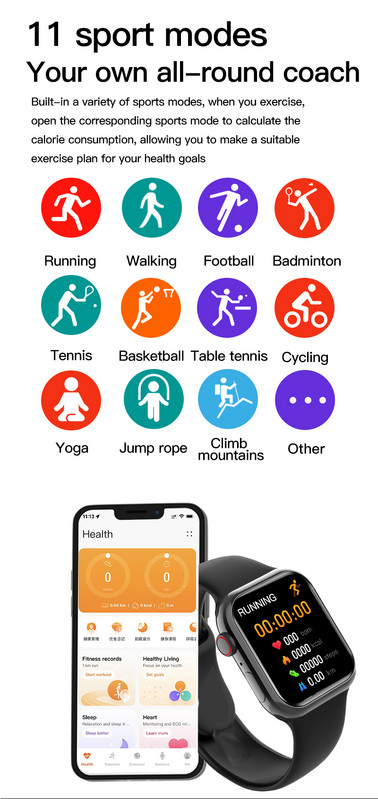 IWO Watch 8 NFC AI Voice Smart Watch Women Series 8 2.0" Οθόνη Bluetooth Κλήση καρδιακού ρυθμού Blood Pressure Men Smartwatch +Box