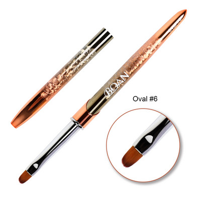 1db Nail Art Brsuh ovális gél lakk ecset manikűrhöz akril UV gél hosszabbító rajz festő toll strasszkristály