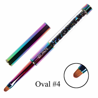 1db Nail Art Brsuh ovális gél lakk ecset manikűrhöz akril UV gél hosszabbító rajz festő toll strasszkristály