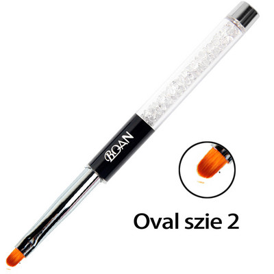 1db Nail Art Brsuh ovális gél lakk ecset manikűrhöz akril UV gél hosszabbító rajz festő toll strasszkristály