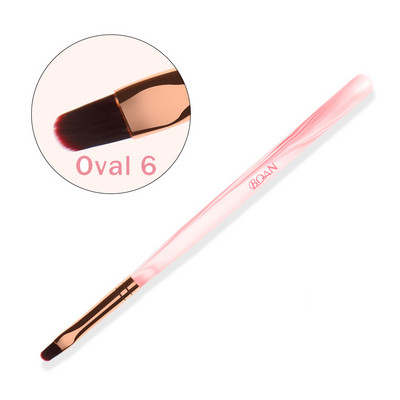 1db Nail Art Brsuh ovális gél lakk ecset manikűrhöz akril UV gél hosszabbító rajz festő toll strasszkristály