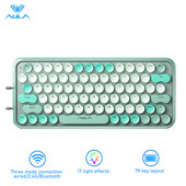 AULA F3680 Keyboard 79 Keys Red Switch Green Wired Keyborad Σύνδεση τριών λειτουργιών για φορητό υπολογιστή παιχνιδιών