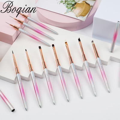 BQAN Nail Art Brush Gelio šepetėlis manikiūrui Akrilo UV gelio prailginimo rašiklis nagų lako dažymas piešimo šepetėlis įdėklo teptukas nagų rašiklis