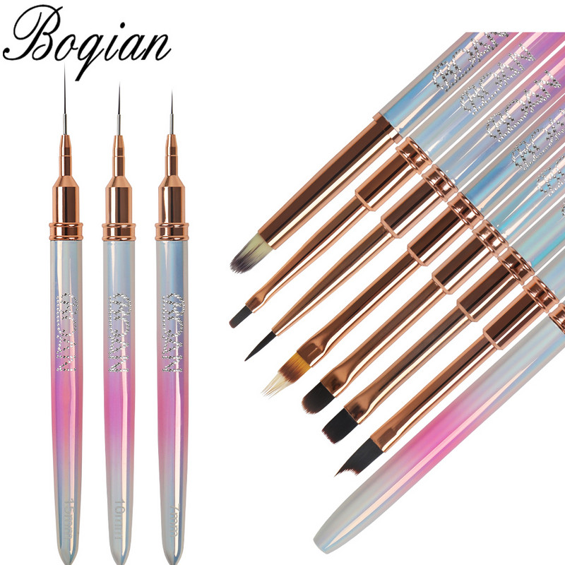 BQAN Nail Art Perie Gel Perie Pentru Manichiură Acrilic UV Gel Extensie Pen Oja Pictura Desen Perie Liner Penie Pens pentru unghii