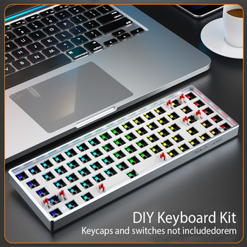 AULA F3168 Keyboard DIY Hot Swap Keyboard Kit Wired/Bluetooth/2.4G 68 Keys Rainbow Backlit Keyboard за MAC/I0S/Android/Windows