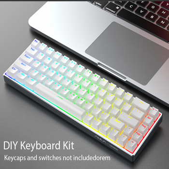 AULA F3168 Keyboard DIY Hot Swap Keyboard Kit Wired/Bluetooth/2.4G 68 Keys Rainbow Backlit Keyboard за MAC/I0S/Android/Windows