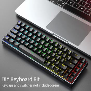 AULA F3168 Keyboard DIY Hot Swap Keyboard Kit Wired/Bluetooth/2.4G 68 Keys Rainbow Backlit Keyboard за MAC/I0S/Android/Windows