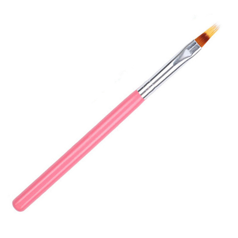 Körömkefe UV Gél Gradient Bloom Nail Art festés Fa nyél Nylon Hajrajz Manikűr Köröm Szerszámok 1db