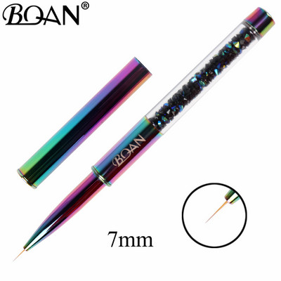 BQAN Rainbow Liner körömecset Körömdísz ecsetvonal Festés Ecsetek Kristály Akril Vékony Bélés Rajztoll Manikűr Eszközök UV Gél