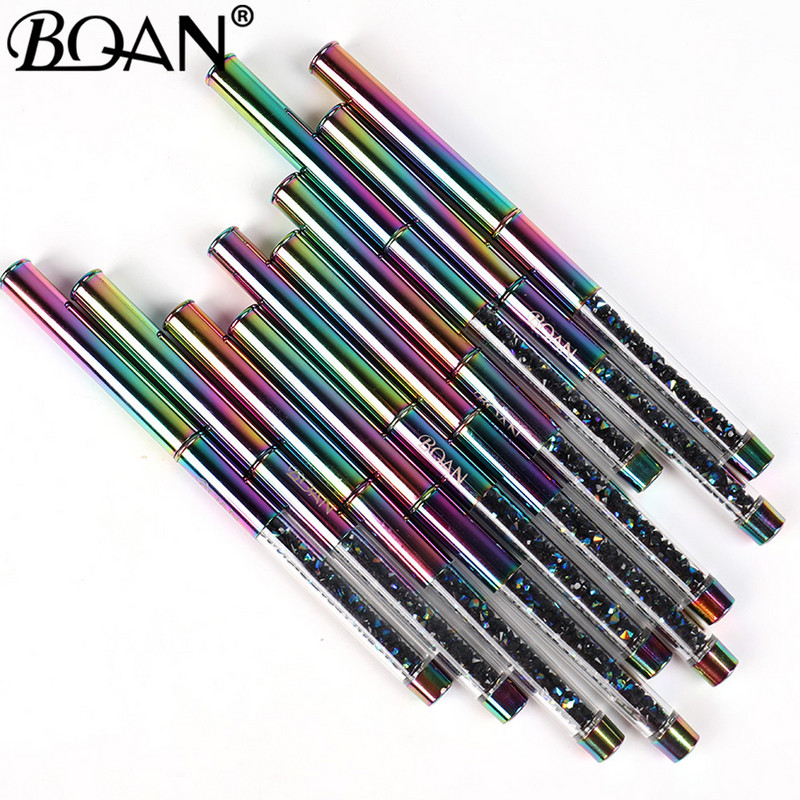 BQAN Rainbow Liner körömecset Körömdísz ecsetvonal Festés Ecsetek Kristály Akril Vékony Bélés Rajztoll Manikűr Eszközök UV Gél