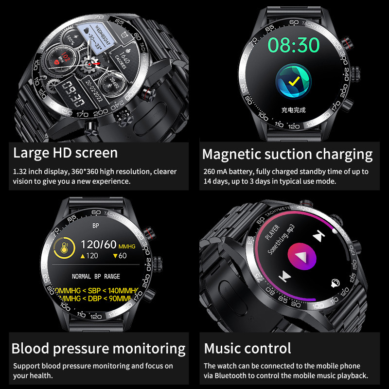 Lige 360 AMOLED HD οθόνη ρολόι για άνδρες Έξυπνο ρολόι Bluetooth Calling Smartwatch 2023 Fashion Business Clock Νέο Smartband Man