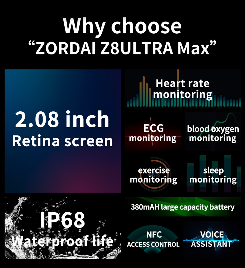 ZD8 Ultra MAX Smart Watch Ultra Series 8 49 Smart Watch Ultra NFC Sports Smartwatch Ανδρικά ρολόγια παρακολούθησης GPS Ασύρματη φόρτιση