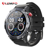 LEMFO LF26 Max Smart Watch Men Bluetooth Call Smartwatch 2022 IP68 Neperšlampamas 360 HD ekranas 15 dienų budėjimo režimas, skirtas Android IOS