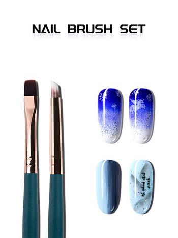 Eval 12 τμχ Σετ βούρτσες νυχιών Nylon Hair Nail Art Brush Nail Liner Brush UV Gel Painting Στυλό Μανικιούρ Ακρυλικό Εργαλείο νυχιών βούρτσας νυχιών