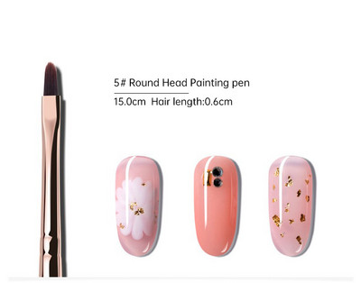 Eval 12vnt Nagų šepetėlių rinkinys Nailono plaukų nagų dailės šepetėlis Nagų įdėklų šepetėlis UV gelio dažymo rašiklis manikiūras akrilinis nagų šepetėlis nagų įrankis