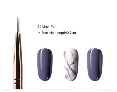 Eval 12vnt Nagų šepetėlių rinkinys Nailono plaukų nagų dailės šepetėlis Nagų įdėklų šepetėlis UV gelio dažymo rašiklis manikiūras akrilinis nagų šepetėlis nagų įrankis