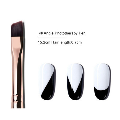 Eval 12vnt Nagų šepetėlių rinkinys Nailono plaukų nagų dailės šepetėlis Nagų įdėklų šepetėlis UV gelio dažymo rašiklis manikiūras akrilinis nagų šepetėlis nagų įrankis