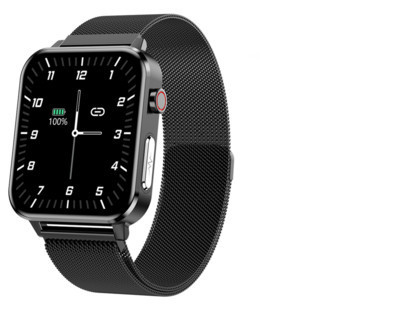 Vyriškas PPG EKG E86 išmanusis laikrodis su kūno temperatūros širdies ritmo kraujospūdžio matuokliu, 1,7 colio moteriškas sportinis laikrodis