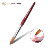 TIANMI Kolinsky akrilinis nagų šepetėlis Geros kokybės Nail Art Mink Brush Medienos rankenėlė Gel Builder Manikiūro šepetėlio piešimo įrankis 8-24