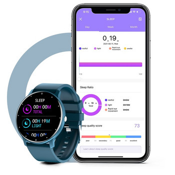 Нов смарт часовник Ултратънък HD екран Фитнес Упражнение Сърдечен ритъм Наблюдение на съня Мъже и жени Моден смарт часовник Android IOS