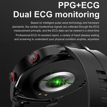 ECG+PPG Bluetooth Call Смарт часовник Мъжки Здраве Сърдечен ритъм Кръвно налягане Фитнес Спортни часовници Човек Спорт Водоустойчив Смарт часовник