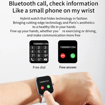 2022 Нов дамски смарт часовник с Bluetooth обаждане дамски моден часовник 1,69 инча пълен сензорен екран кръвно налягане Спортен смарт часовник жена