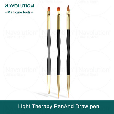 Βούρτσα νυχιών με διπλή κεφαλή Ακρυλικό UV GeL Επέκταση Βούρτσα σχεδίασης στυλό Αφαίρεση σπάτουλα Stick All for Manicure Tools