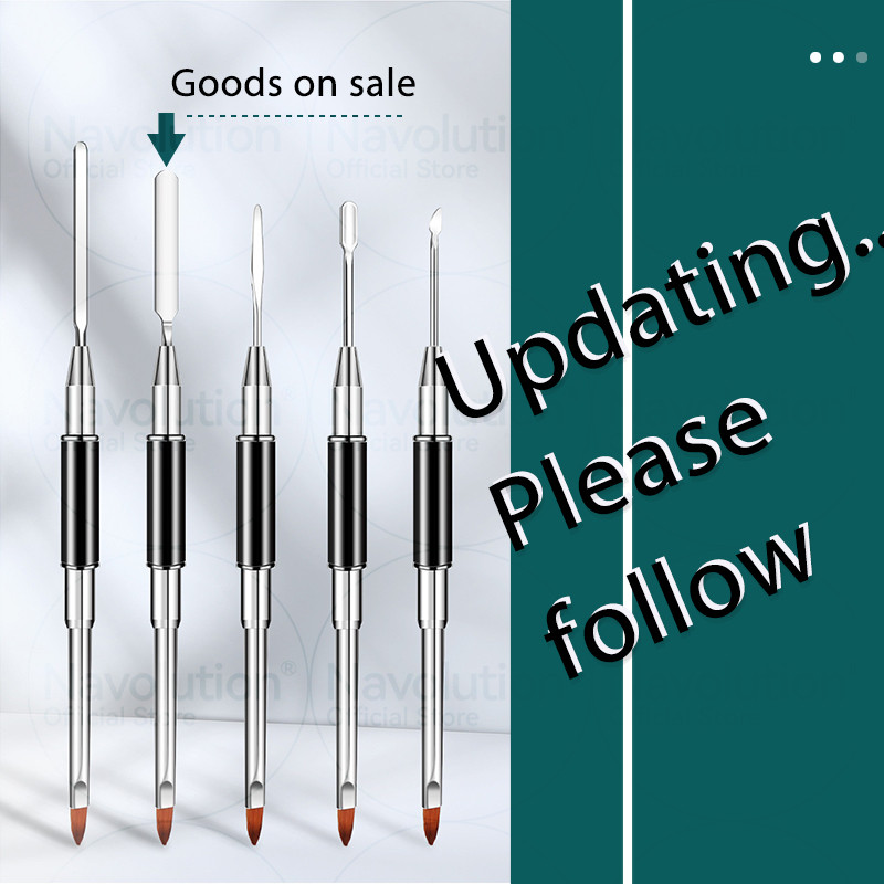 Βούρτσα νυχιών με διπλή κεφαλή Ακρυλικό UV GeL Επέκταση Βούρτσα σχεδίασης στυλό Αφαίρεση σπάτουλα Stick All for Manicure Tools