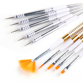 Akrilinis nagų šepetėlis Nagų taškavimo rašiklis prancūziškos juostelės, piešimo šepetėlis, gelis, pudra, nagų dailės įrangos įrankių rinkinys SAR25