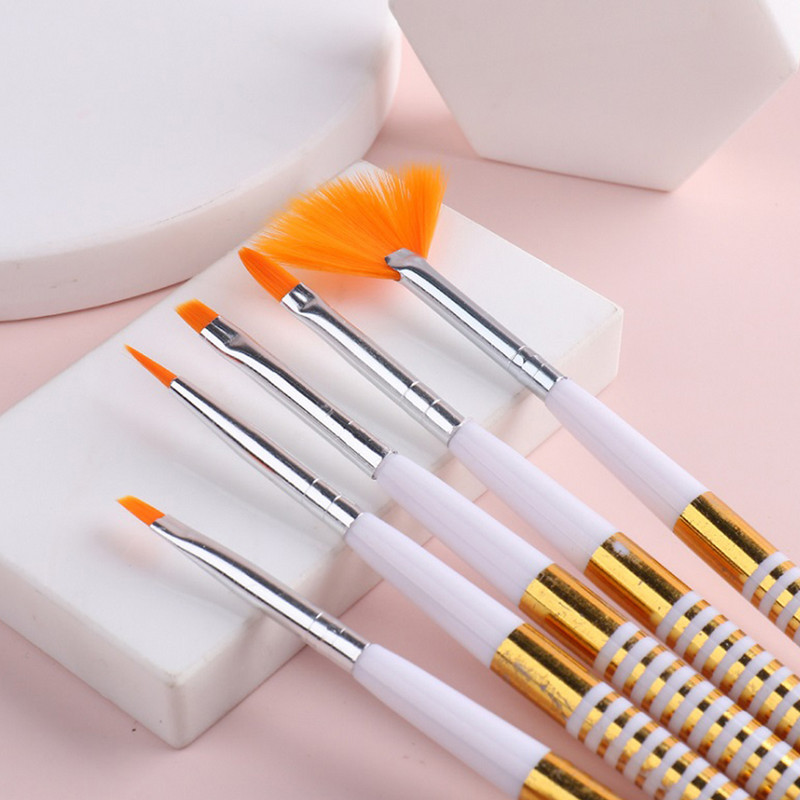 Akrilinis nagų šepetėlis Nagų taškavimo rašiklis prancūziškos juostelės, piešimo šepetėlis, gelis, pudra, nagų dailės įrangos įrankių rinkinys SAR25