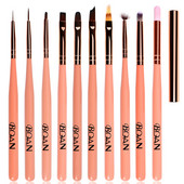 BQAN Nail Art Brush Painting Draw Nail Brush Gel Brush Akrilas UV gelinis nagų lakas manikiūro rašiklis Liner Brush Ombre Brush Nail Pen