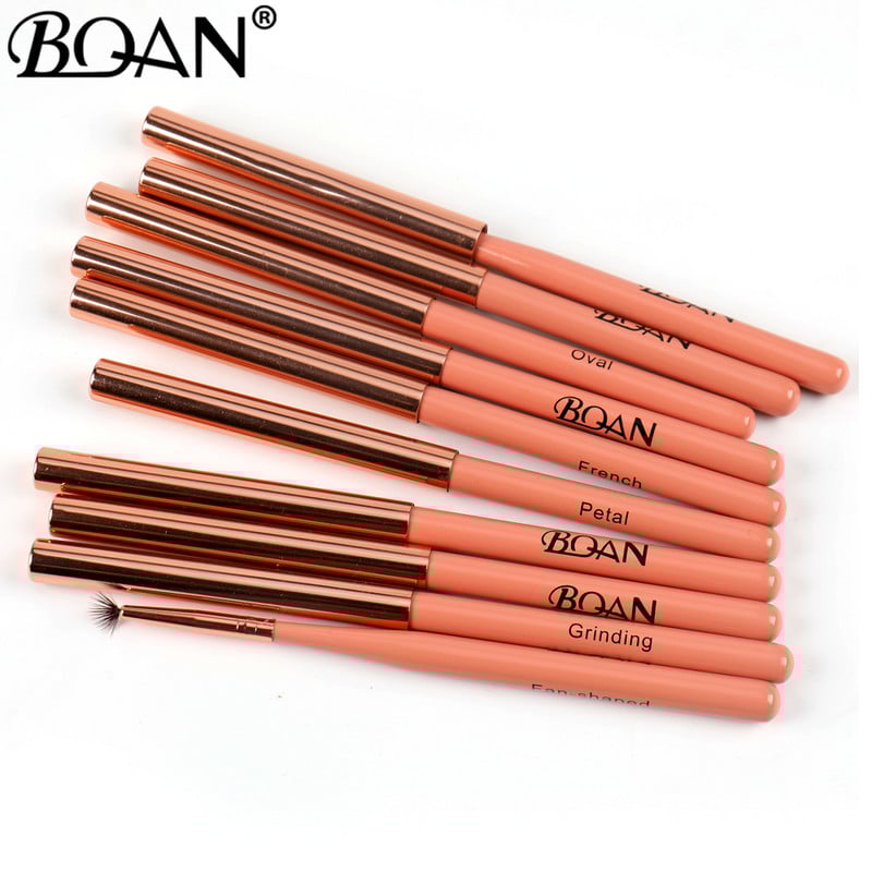 BQAN Nail Art Brush Painting Draw Nail Brush Gel Brush Akrilas UV gelinis nagų lakas manikiūro rašiklis Liner Brush Ombre Brush Nail Pen