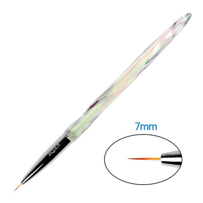 ANGNYA 12#14#Akrilinis nagų šepetėlis, gofruotas Kolinsky Sable Nail Art UV gelis, manikiūro šepetėlis plokščias apvalus deimantinis gradiento rankena