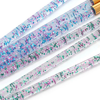 3PCS Четка за маникюр Stripe Nail Draw Line Pen Set UV Gel Brushes Рисуване Аксесоари за нокти Инструменти